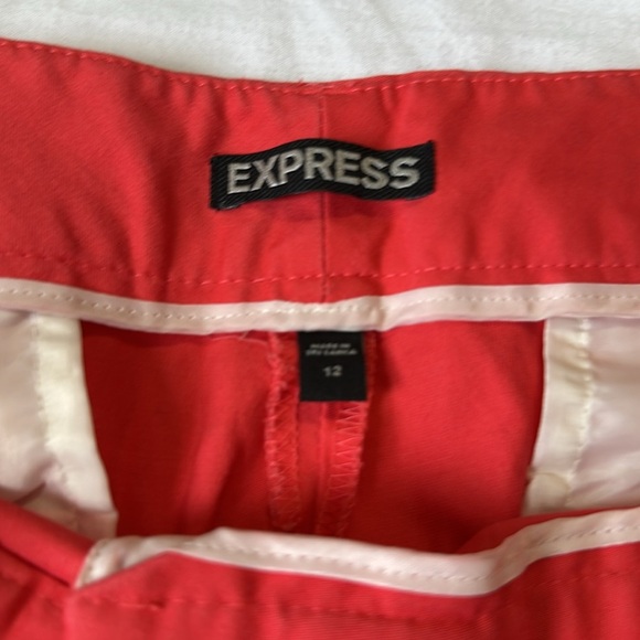 Express coral pink cuffed chino shorts size 12 - Picture 4 of 6